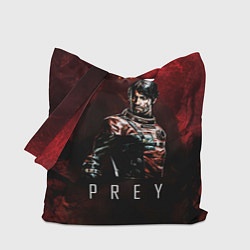 Сумка-шопер Prey Dark red, цвет: 3D-принт