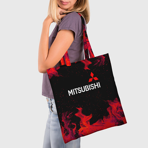 Сумка-шоппер Mitsubishi пламя огня / 3D-принт – фото 3