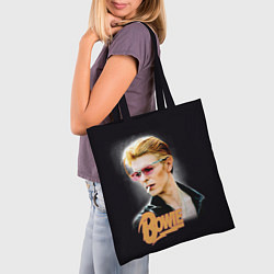 Сумка-шопер David Bowie Smoking, цвет: 3D-принт — фото 2