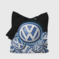 Сумка-шопер Volkswagen Большое лого паттерн, цвет: 3D-принт