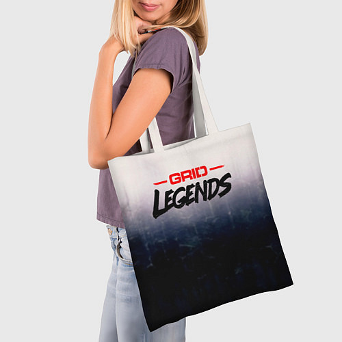 Сумка-шоппер Grid Legends, лого / 3D-принт – фото 3