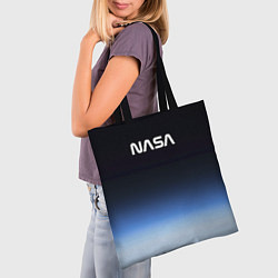 Сумка-шопер NASA с МКС, цвет: 3D-принт — фото 2