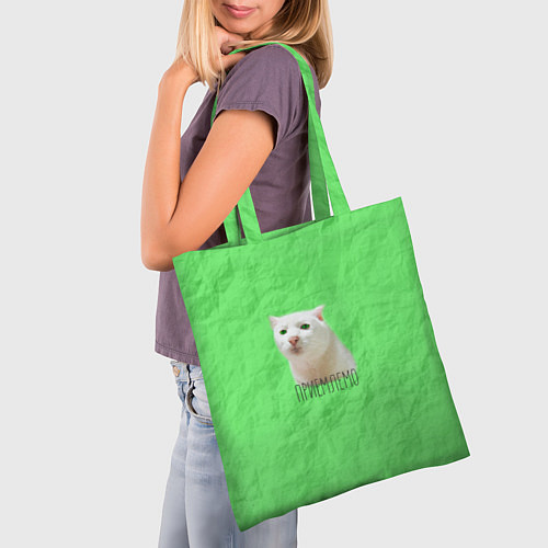 Сумка-шоппер Приемлемо кот мем / 3D-принт – фото 3