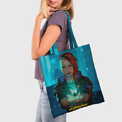 Сумка-шопер Vi girl cyberpunk 2077, цвет: 3D-принт — фото 2