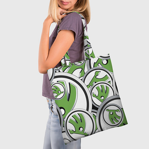 Сумка-шоппер Skoda Шкода Pattern / 3D-принт – фото 3