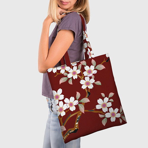 Сумка-шоппер Векторная весна / 3D-принт – фото 3