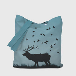 Сумка-шопер Северный Олень Reindeer, цвет: 3D-принт