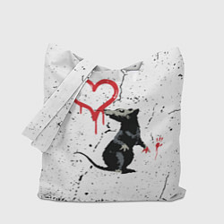 Сумка-шопер BANKSY БЭНКСИ крыса, цвет: 3D-принт