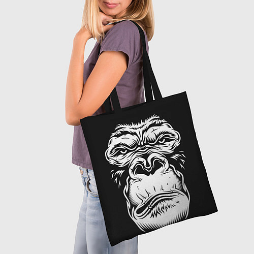 Сумка-шоппер Морда гориллы / 3D-принт – фото 3