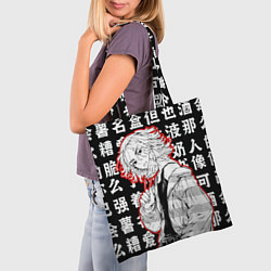 Сумка-шопер Майки и иероглифы Токийские мстители, цвет: 3D-принт — фото 2