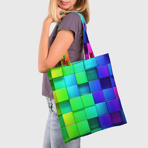 Сумка-шоппер Color geometrics pattern Vanguard / 3D-принт – фото 3