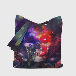 Сумка-шопер Vanguard neon skull Fashion pattern, цвет: 3D-принт
