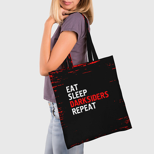 Сумка-шоппер Eat Sleep Darksiders Repeat Краска / 3D-принт – фото 3