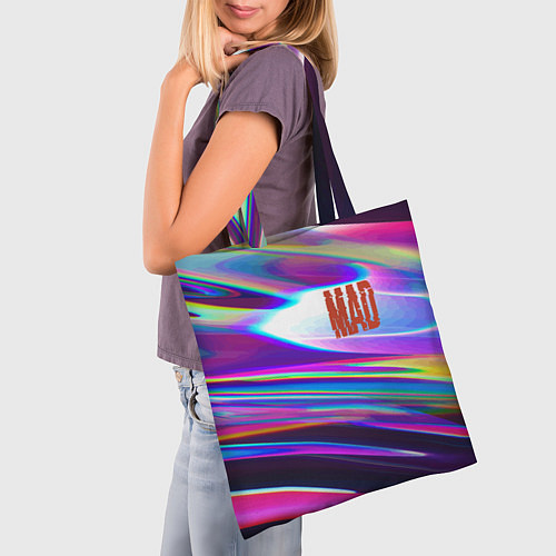 Сумка-шоппер Neon pattern Mad / 3D-принт – фото 3