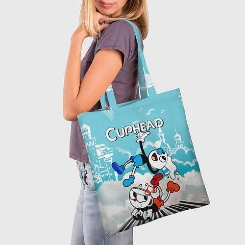 Сумка-шоппер Cuphead 2 чашечки / 3D-принт – фото 3