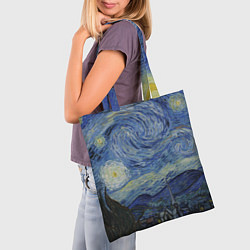 Сумка-шопер Звездная ночь Ван Гога, цвет: 3D-принт — фото 2