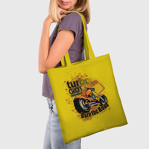 Сумка-шоппер СПОРТИВНЫЙ МОТОКРОСС / 3D-принт – фото 3