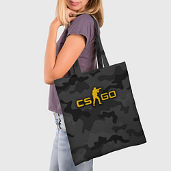 Сумка-шопер Counter-Strike Камуфляж Тёмные Воды, цвет: 3D-принт — фото 2