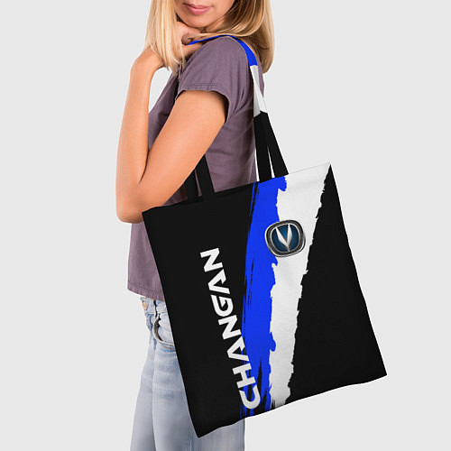 Сумка-шоппер ЧАНГАН - CHANGAN - DOUBLE LINE / 3D-принт – фото 3