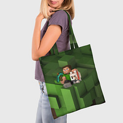 Сумка-шопер Minecraft Heroes Video game, цвет: 3D-принт — фото 2