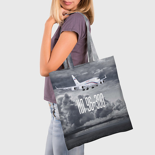 Сумка-шоппер Пассажирский самолет Ил 96-300 / 3D-принт – фото 3