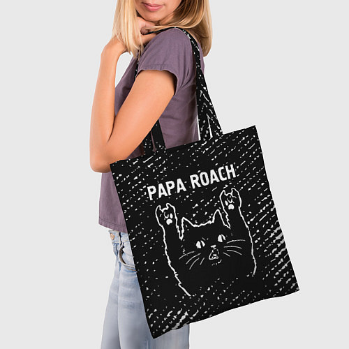 Сумка-шоппер Papa Roach Rock Cat / 3D-принт – фото 3