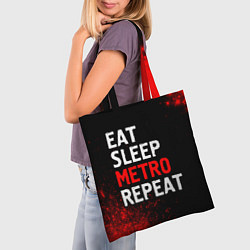 Сумка-шопер Eat Sleep Metro Repeat Арт, цвет: 3D-принт — фото 2