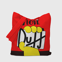 Сумка-шопер Love Duff, цвет: 3D-принт