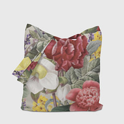 Сумка-шопер Цветы Красочный Садовый Букет, цвет: 3D-принт