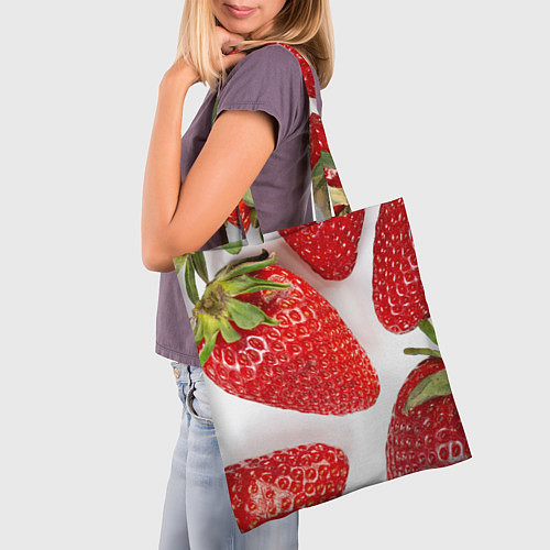 Сумка-шоппер Strawberries / 3D-принт – фото 3