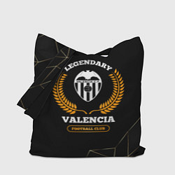 Сумка-шопер Лого Valencia и надпись Legendary Football Club на, цвет: 3D-принт