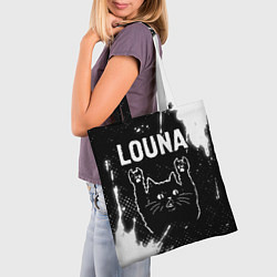 Сумка-шопер Группа Louna и Рок Кот, цвет: 3D-принт — фото 2