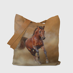 Сумка-шопер BAY HORSE гнедой конь, цвет: 3D-принт
