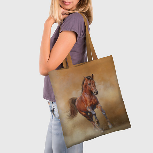 Сумка-шоппер BAY HORSE гнедой конь / 3D-принт – фото 3