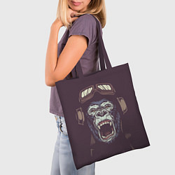 Сумка-шопер Орущая горилла, цвет: 3D-принт — фото 2