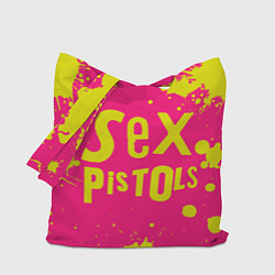 Сумка-шопер Sex Pistols Yellow Logo, цвет: 3D-принт