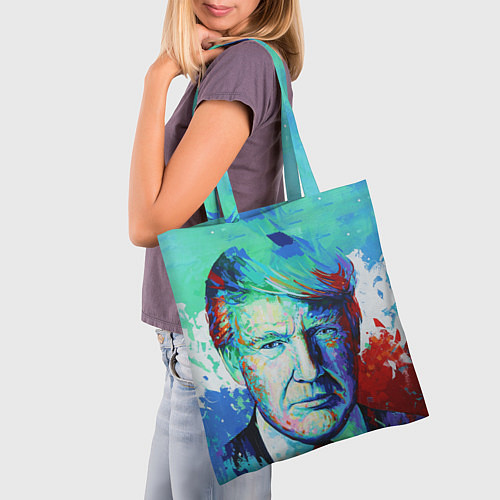 Сумка-шоппер Дональд Трамп арт / 3D-принт – фото 3
