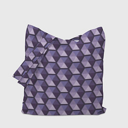 Сумка-шопер Фиолетовые шестиугольники, цвет: 3D-принт