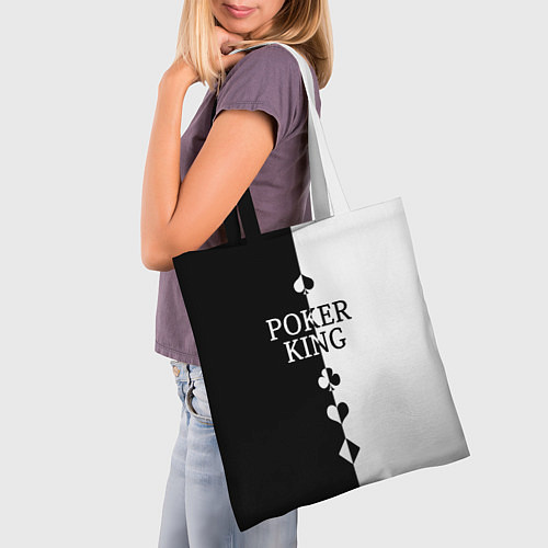 Сумка-шоппер Король Покера Black / 3D-принт – фото 3