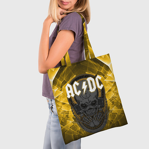 Сумка-шоппер AC DC SKULL ROCK / 3D-принт – фото 3