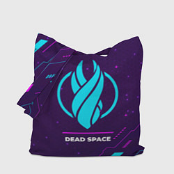 Сумка-шопер Символ Dead Space в неоновых цветах на темном фоне, цвет: 3D-принт