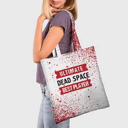 Сумка-шопер Dead Space: красные таблички Best Player и Ultimat, цвет: 3D-принт — фото 2