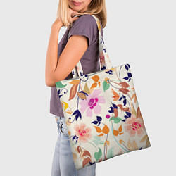 Сумка-шопер Summer floral pattern, цвет: 3D-принт — фото 2