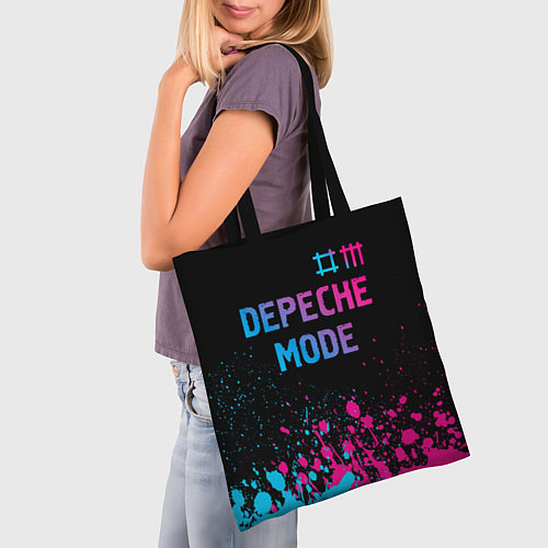 Сумка-шоппер Depeche Mode Neon Gradient / 3D-принт – фото 3