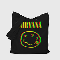 Сумка-шопер Nirvana глитч, цвет: 3D-принт