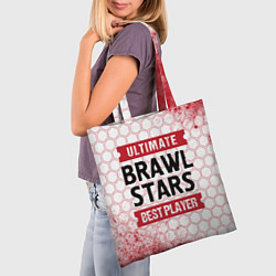 Сумка-шопер Brawl Stars: красные таблички Best Player и Ultima, цвет: 3D-принт — фото 2