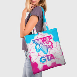 Сумка-шопер GTA Neon Gradient, цвет: 3D-принт — фото 2