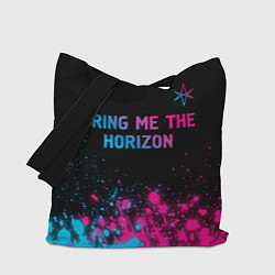 Сумка-шопер Bring Me the Horizon Neon Gradient, цвет: 3D-принт