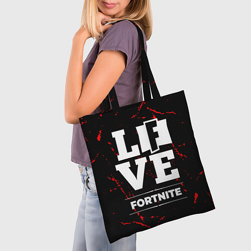 Сумка-шоппер Fortnite Love Классика / 3D-принт – фото 3