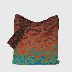 Сумка-шопер Turquoise brown abstract marble pattern, цвет: 3D-принт